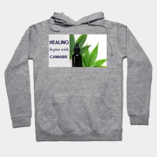 healing begins with cannabis Hoodie